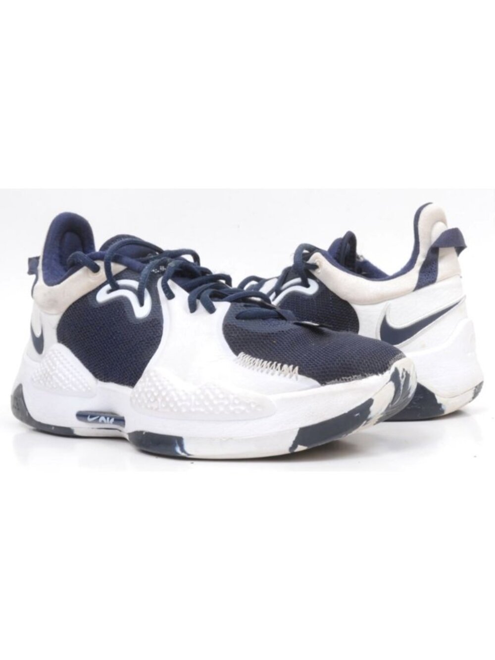 Nike Paul George PG 5 Men's Size 8.5 Navy/White DA7758 401 Breathable Mesh